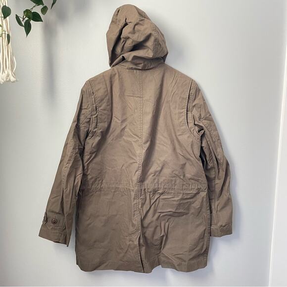 Filson | Women’s Field Parka Waxed Cotton Olive Grey Jacket Coat Hooded Outdoors - Picture 7 of 14